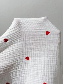 Boho Mama 夏季孕妇装，爱心图案荷叶边短袖哺乳连衣裙，孕妇及哺乳期妇女连衣裙，产后妇女连衣裙，100%纯棉连衣裙，田园风连衣裙，女士服装，纯棉连衣裙，棉质女装，女装 - 紅色 - 查看 10