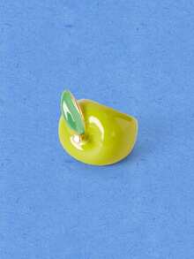 Popjeli Cute Apple Personalized Design Ring - Multicolor - View 9