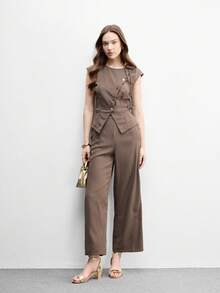 CUCCOO BIZCHIC 女款春夏時尚優雅新款金色綁帶高跟涼鞋，通勤度假約會涼鞋 - 金色1 - 查看 6