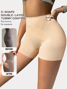 SHAPORA Women's High Waist Tummy Control Shaping Pants, Hip Enhancing Butt Lifting Body Shaper Bottoms, 1pc - Apricot - View 8