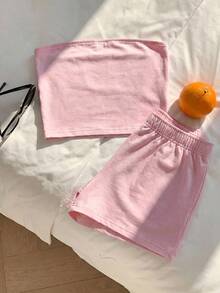 Comfortcana 95%棉灰色两件套女装，适合度假、毕业季、夏季上衣、日常通勤、约会、聚会、秋冬夏季、圣诞节、新年、感恩节、派对、婚礼、海滩、毕业典礼、时尚、优雅、休闲、外出、约会、预订、通勤、闪亮、情人节、优雅、度假、休闲、Y2K、外出、毕业典礼等场合。 - 彩色 - 查看 3