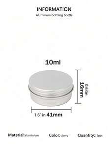 24/12 Stücke Aluminium Blechdosen mit Schraubverschluss, 10ml/30ml/50ml/60ml Aluminium Blechdosen nachfüllbare Behälter, Metalldosen mit Deckeln, leere Aluminium Dosen Metallkerzen Aufbewahrungsdosen Reisedosen, geeignet für Basteleien, Süßigkeiten, Kosmetik, Lippenbalsam, Kerzen, DIY - Silber - Übersicht 20