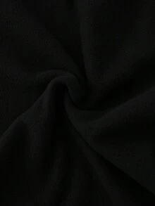 EMERY ROSE Pearl Decorated Hooded Long Sleeve Fashion Casual Daily Plus Size Sweatshirt - Black - View 3