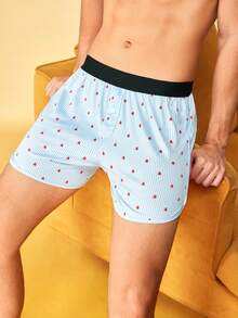 Notgurli Men's Elastic Waist Striped Button Design Alaro Pants - Multicolor - View 2