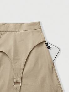 AXEPEAK Men's Fashion Solid Color Wide Leg Pants - Khaki - View 7