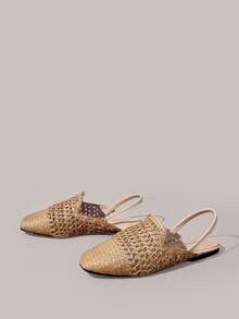 Styleloop Ladies, Willow Nails, Buckles, Flat Shoes. - Apricot - View 3