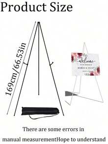 1 buah Penyangga Pajangan Lipat, Penyangga Tripod Portabel, Penyangga Logam yang Dapat Diatur Warna Putih/Hitam, Cocok untuk Papan Tanda Pernikahan, Poster, Lukisan, Iklan Upacara, Perlengkapan Sekolah, Pajangan Spanduk Ulang Tahun - Beraneka warna - View 2