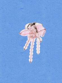 Popjeli Silver Open Ring Girl Heart Pink Beaded Flower Ring Niche Design Sweet And Cool Style - Pink - View 2
