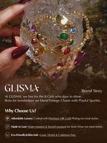 Glisma 18K Ladies Jewelry Set, Clothing, Gothic/Gothic Style, Old Money, Beads, Western Style Jewelry, Metal/Texture, Gemstones, Haute, Vintage, Cross, Summer - White - View 9