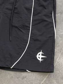 STYNVO Herren Kordelzug Taille Mode Lässig Shorts - Schwarz - Übersicht 4
