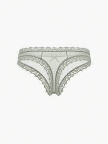 Bisouelle 3 条装对比色蕾丝蝴蝶结内裤性感内衣 - 彩色 - 查看 9