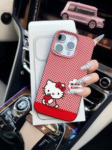 HELLO KITTY AND FRIENDS | SHEIN Hello Kitty 全角色與反派彩色貼紙拼貼印花皮革手機殼 防震防摔 全包覆保護殼 適用 iPhone 17 Pro Max 16 15 14 13 12 Pro Max Plus Y2K 復古美學 可愛少女風 Ins 高顏值手機殼 - 彩色 - 查看 5