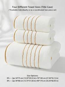 Veyra Day 1/3 Pcs Coral Velvet Bath Towel With Gold Trim – Ultra Soft, Highly Absorbent & Lint Free, Lightweight Oversized Towel For Home, Gym, Beach & Travel - White - View 5
