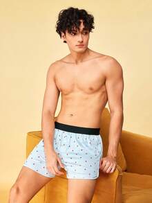 Notgurli Men's Elastic Waist Striped Button Design Alaro Pants - Multicolor - View 3