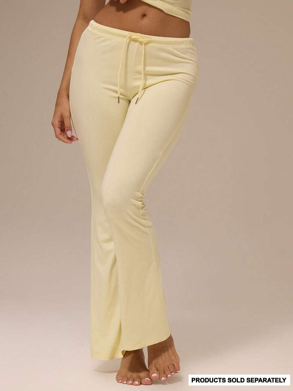 Butter Yellow Drawstring Elasticated Waist Low Rise Straight Leg Lounge Trouser Only Daily Lingerie Sexy Cute Underwear Pajama Muse In Her Era