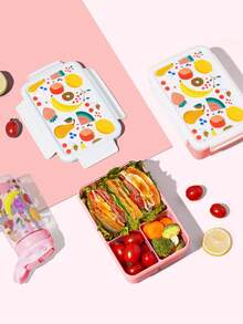 SHEIN 1Pc Cute Lunch Box ,1300ml Leak Proof Lunch Box Containers For Kids,AdultsSchool Supplies,Back To School - Blue - View 5