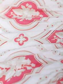 SHEIN Floral Print Knot Front Flounce Sleeve Ruffle Hem Maxi Dress For New Year Clothes - Pink - View 3