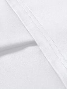 Manfinity Roghcode Men's Letter Print Crew Neck Short Sleeve Casual T-Shirt - White - View 6