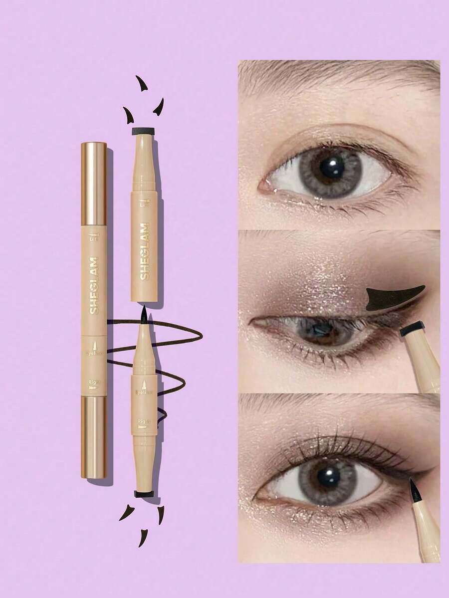 SHEGLAM 購買 Foxy Eye Stamp & Liner Pen 三合一防水眼線液筆 貓眼防暈染持久易用眼線筆 初學者眼妝促銷眼線筆 - Get Foxy - 查看 1