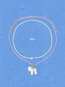Popjeli Ladies Fashion Pendant Necklace, Premium/Everyday/Minimalist, Perfect For Mom/Lady/Girl/Mother, Summer/Beach/Prom/Party/Vacation/Vacation/Cartoon - Multicolor - View 9