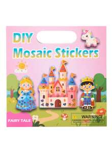 MINKOJA Double-Sided Kids DIY 3D Mosaic Sticker Art Kit, Geometric Pixel Puzzle & Coloring Craft Activity, Fine Motor Skill Developmental Toy With Hanging Ornament Design - Multicolor - View 12
