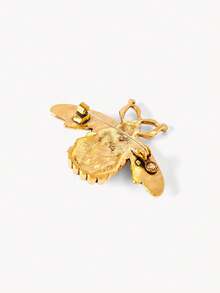Opalesca 1 pieza Broche de abeja barroco vintage - Alfiler de insecto de aleación de zinc dorado con piedras preciosas facetadas, un accesorio elegante de estilo cortesano para uso casual diario/vestidos de fiesta, un artículo de moda lujoso y delicado para mujeres - Multicolor - Ver 4