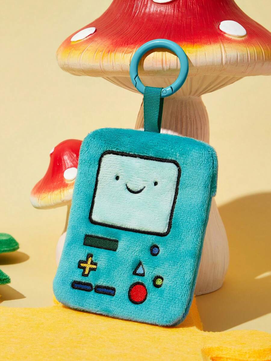 ADVENTURE TIME X SHEIN 軍綠色卡包,可愛造型,適合放置偶像小卡、工作卡、校園卡、交通卡等,透明 PVC 視窗設計,可掛在包包上 - 探險活寶 - 查看 1
