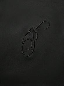 PAVTROS 男士標準版型 3D十字紋短袖圓領T恤，休閒街頭風，純色 - 黑色 - 查看 2