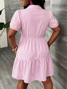 Slaydiva Casual Minimalist Women's Mini Dress Suitable For Summer - Pink - View 2