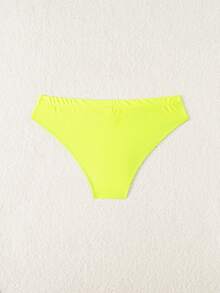 ZELFYO Bañador tipo slip para hombre con estampado de palmeras para vacaciones en la playa - Amarillo - Ver 2