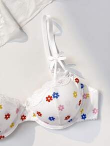 PetitDoll Digital Print Lace Patchwork Sweet Minimalist Women's Lingerie - Multicolor - View 3