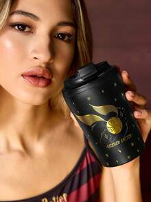 HARRY POTTER X SHEIN 360 Ml / 12 Oz 防漏不鏽鋼，方便攜帶，便攜式杯子 - 黑色 - 查看 1