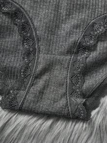 SHEIN 4 件/包 少女女孩 可爱简约舒适蕾丝蝴蝶结装饰弹力腰比基尼内裤 - 彩色 - 查看 4