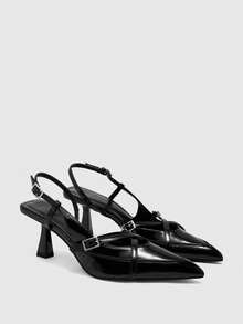 CUCCOO BIZCHIC Women's Shoes, Black, Pointed Cat And High-Heeled Sandals. - Black - View 1
