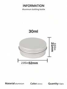 24/12 Stücke Aluminium Blechdosen mit Schraubverschluss, 10ml/30ml/50ml/60ml Aluminium Blechdosen nachfüllbare Behälter, Metalldosen mit Deckeln, leere Aluminium Dosen Metallkerzen Aufbewahrungsdosen Reisedosen, geeignet für Basteleien, Süßigkeiten, Kosmetik, Lippenbalsam, Kerzen, DIY - Silber - Übersicht 19