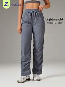 OutZeal Women Outdoor Pants Hiking Camping Water-Resistant Soft High Waistband Outdoor Bottoms - Dusty Blue - View 1