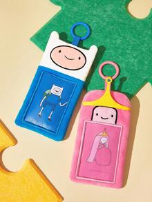ADVENTURE TIME X SHEIN 藍白動畫卡包，可愛造型，適合放置偶像小卡、工作證、校園卡、交通卡等，透明 PVC 視窗設計，可掛在包包上 - 探險活寶 - 查看 6