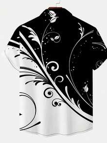 Manfinity Dauomo Men's Graphic Print Short Sleeve Shirt - Multicolor - View 2