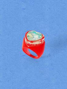 Popjeli 1 Cincin Resin Cinta Berwarna-warni, Perhiasan Musim Panas yang Lucu dan Menawan untuk Wanita dan Anak Perempuan, Cocok untuk Ditumpuk di Pantai dan Tepi Laut. - Berapa harganya? - View 10