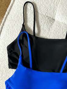 Swim Basics 女款純色海灘度假泳衣上衣 - 彩色 - 查看 6