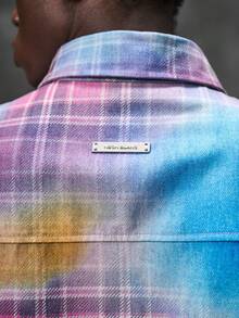 NEON BLANC Camisa de mezclilla con estampado de strass para hombre - Multicolor - Ver 6