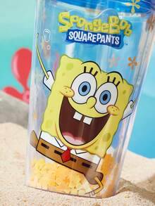 SpongeBob SquarePants | SHEIN Vaso con pajita translúcido de 480ml - Amarillo - Ver 7