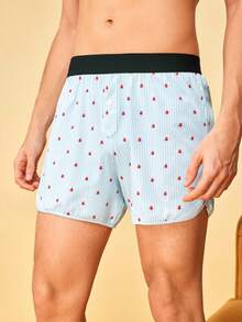 Notgurli Men's Elastic Waist Striped Button Design Alaro Pants - Multicolor - View 5