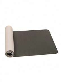 Thick Wide Yoga Mat With Double Sided Textured Surface, Soundproof Shock Absorbing Sweat Resistant Non-Slip Exercise Mat, High Density Resilient Cushioning For Home Gym Pilates Stretching Skipping Rope, Portable Easy Clean Workout Accessories - White - View 3