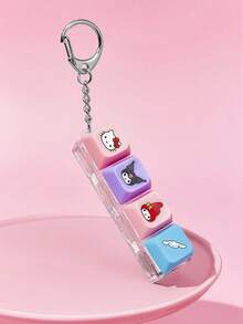 HELLO KITTY AND FRIENDS | SHEIN Meredakan dan Mengurangi Stres. Gantungan Kunci Keyboard, Liontin Tas, Cocok untuk Hadiah, Dompet, Tas Sekolah, Ransel, dan Aksesoris Mobil. Bukan Mainan - MultiWarna - View 2