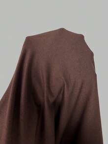 Athîral 女款休閒針織純色長袖圓領修身長洋裝，日常休閒穿著，約會與派對穿搭 - 咖啡棕 - 查看 3