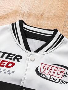 1pc Teen Boys Fashion Black Motorcycle Jacket, Soft Comfortable Fabric, Easy To Wear, Suitable For Outings, Spring And Autumn, Versatile For Various Occasions, Thin Style - Black - View 4