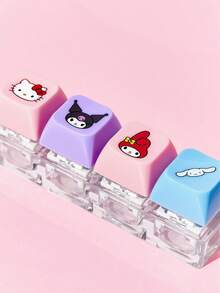HELLO KITTY AND FRIENDS | SHEIN Meredakan dan Mengurangi Stres. Gantungan Kunci Keyboard, Liontin Tas, Cocok untuk Hadiah, Dompet, Tas Sekolah, Ransel, dan Aksesoris Mobil. Bukan Mainan - MultiWarna - View 3
