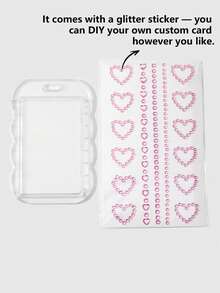 ROMWE Kawaii 1 Second-Dimensional Sweet And Cute Pink Acrylic Polka Dot Note Colorful Wing Bow'Send Love Rhinestone Sticker 1 'Card Cover DIY Keychain Bag Pendant - Pink-202 - View 6