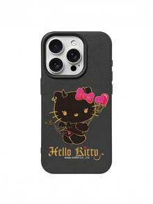 HELLO KITTY AND FRIENDS | SHEIN Hello Kitty 全角色與反派彩色貼紙拼貼印花皮革手機殼 防震防摔 全包覆保護殼 適用 iPhone 17 Pro Max 16 15 14 13 12 Pro Max Plus Y2K 復古美學 可愛少女風 Ins 高顏值手機殼 - 彩色 - 查看 6